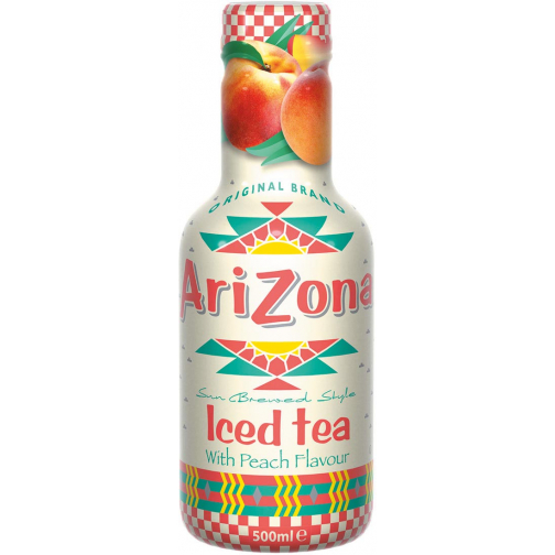 Arizona thé froid Peach Iced Tea, bouteille de 500 ml, paquet de 6 pièces