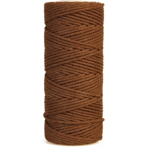 Bouhon cordon coton macramé 200 g, ca.130 m, épaisseur: 2 mm, brun foncé