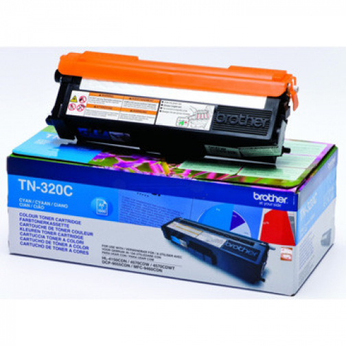 Brother toner, 1.500 pages, OEM TN-320C, cyan