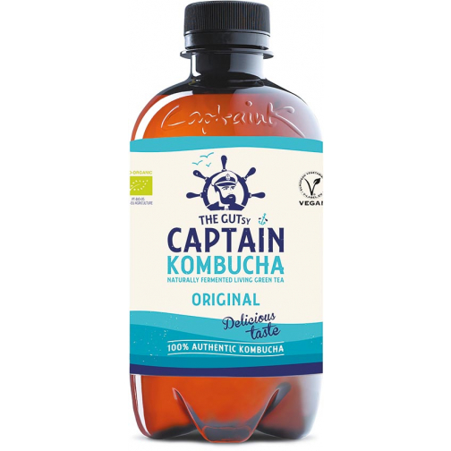 Le Gutsy Captain Kombucha Original, bouteille de 400 ml, paquet de 12 pièces