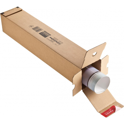 Colompac tube postal rectangulaire, ft 860 x 108 x 108 mm, brun