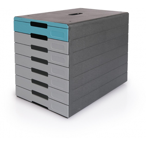 Durable bloc à tiroirs Idealbox Pro, 7 tiroirs, bleu