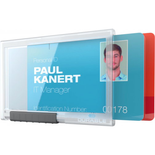 Durable Pushbox Duo transparent, paquet de 10 pièces