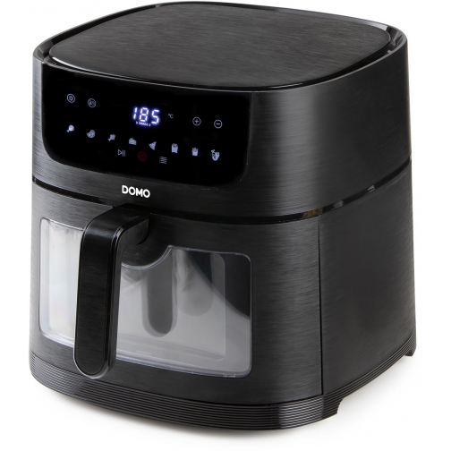 Domo friteuse à air chaud Deli-Fryer avec fenêtre de visualisation, 8 l, noir