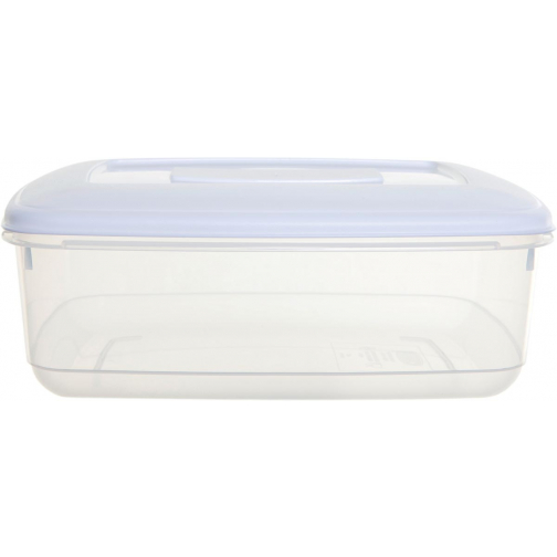 Whitefurze boîte de conservation rectangulaire 4 litres, transparent avec couverle blanc