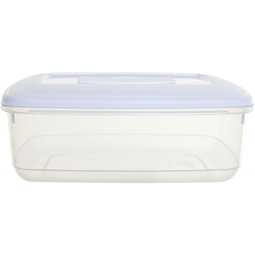 Whitefurze boîte de conservation rectangulaire 3 litres, transparent avec couverle blanc