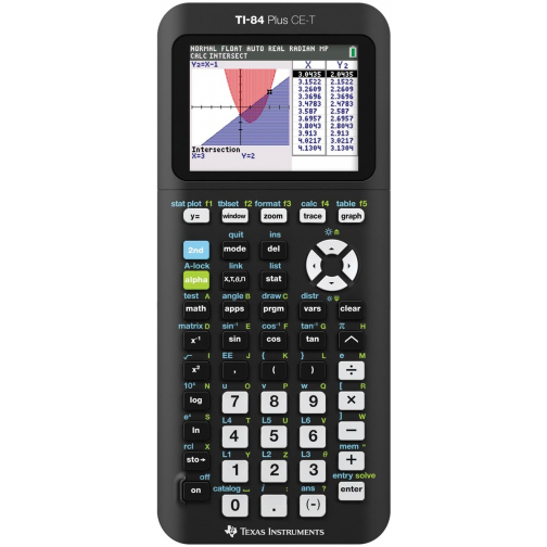 Texas calculatrice graphique TI-84 Plus CE-T Python edition, noir