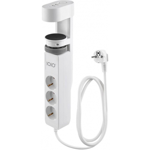 IOIO douille SL3000 avec 3 prises et 3 ports USB, pince de table, blanc