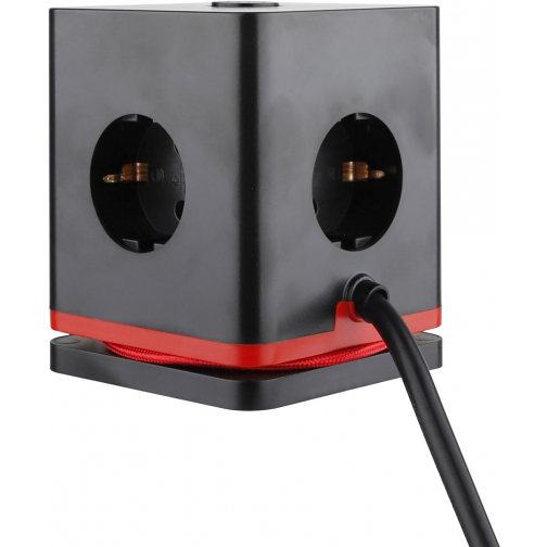 IOIO douille SW1000 avec 3 prises et 3 ports USB, cube, noir