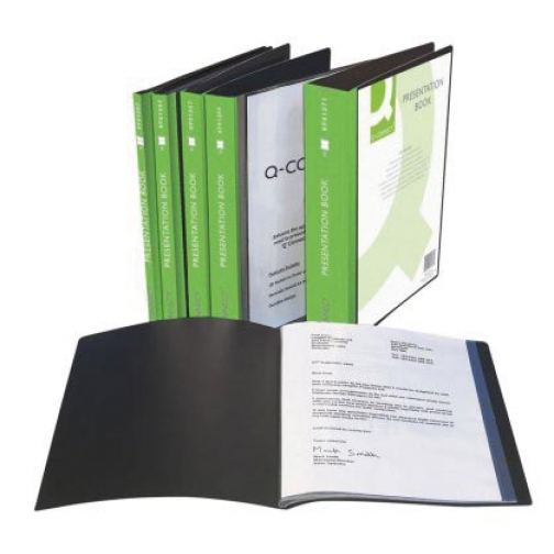Q-CONNECT protège-documents personnalisable A4 60 pochettes noir