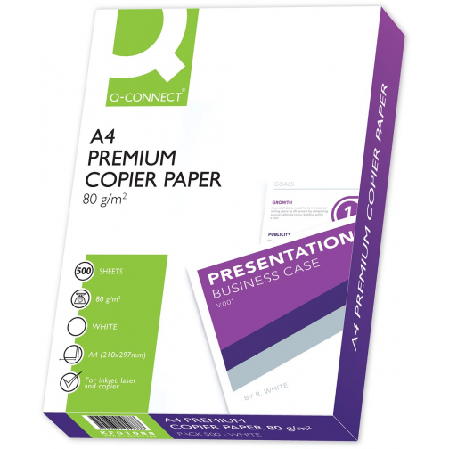 Q-CONNECT Premium papier reprographique, ft A4, 80 g, Palette (200 rames/palette)