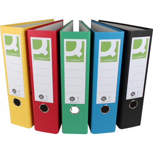 Q-CONNECT classeur, pour ft A4,en Recycolor papier, dos de 8 cm, couleurs assorties
