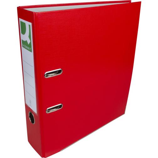 Q-CONNECT classeur, pour ft A4, en carton recouvert de PP, avec bord de protection, dos de 8 cm, rouge