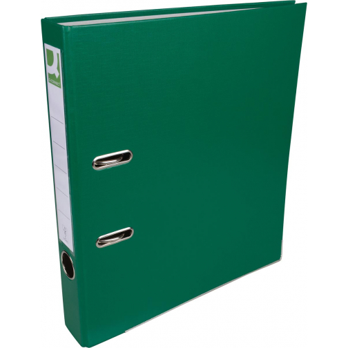 Q-CONNECT classeur, pour ft A4, en carton recouvert de PP, avec bord de protection, dos de 5 cm, vert