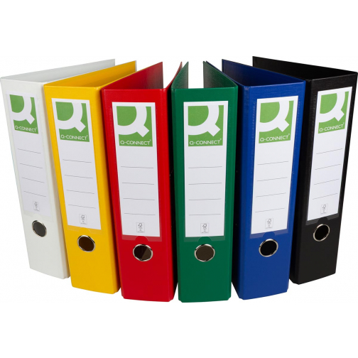 Q-CONNECT classeur,pour ft A4, complète en PP, dos de 8 cm, couleurs assorties