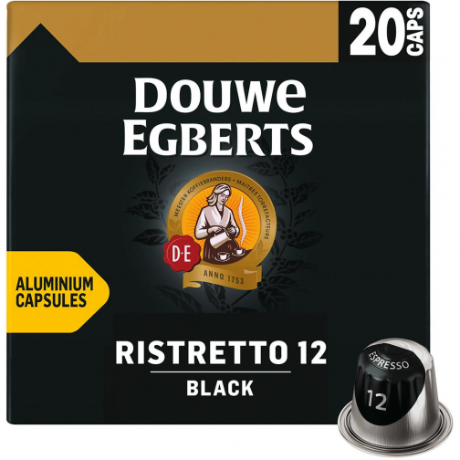 Douwe Egberts Espresso Black capsules de café, paquet de 20 pièces