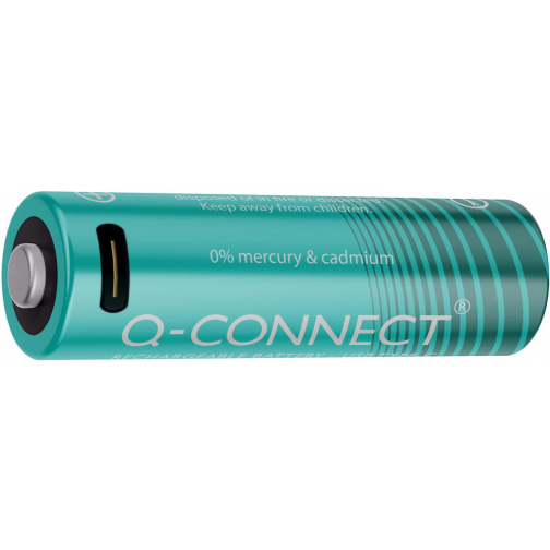 Q-CONNECT piles rechargeables USB-C AA, blister 4 pièces