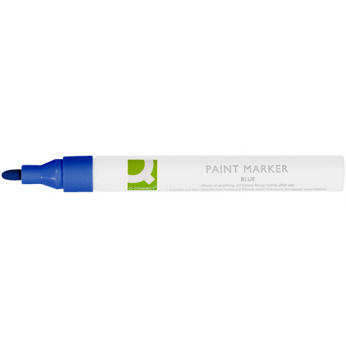 Q-CONNECT marqueur peinture, à base de l'huile, pointe ronde, bleu