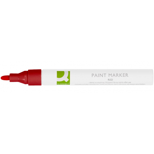 Q-CONNECT marqueur peinture, à base de l'huile, pointe ronde, rouge