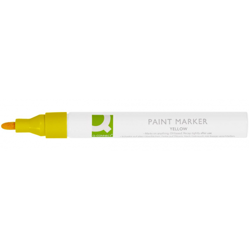 Q-CONNECT marqueur peinture, à base de l'huile, pointe ronde, jaune