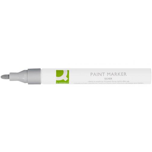 Q-CONNECT marqueur peinture, à base de l'huile, pointe ronde, argent