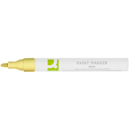 Q-CONNECT marqueur peinture, à base de l'huile, pointe ronde, or