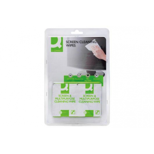 Q-CONNECT lingettes pour écrans paquet de 40 lingettes
