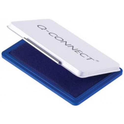 Q-CONNECT tampon encreur, ft 90 x 55 mm, bleu