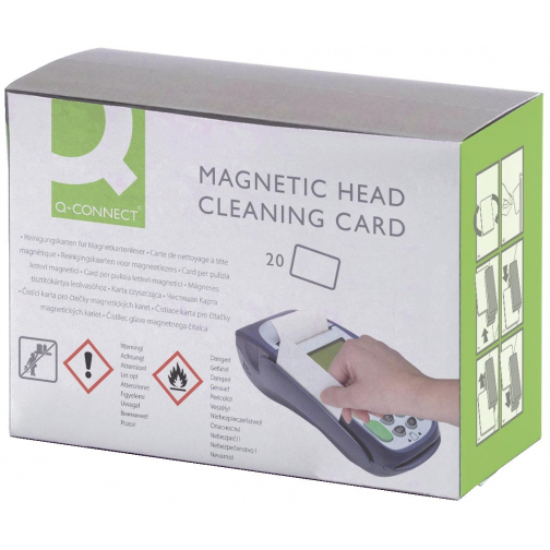 Q-CONNECT carte de nettoyage, pour lecteurs de cartes, paquet de 20 pièces