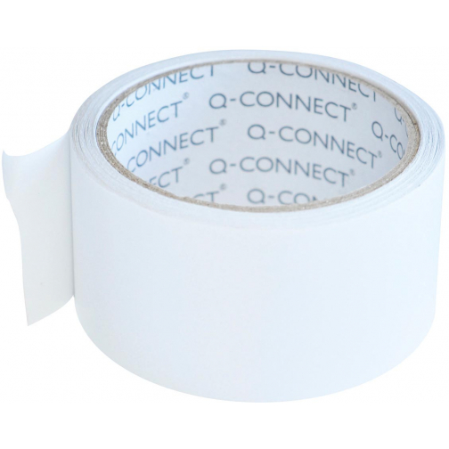 Q-CONNECT ruban adhésif double face en tissu 50 mm x 10 m, 90 microns, transparent