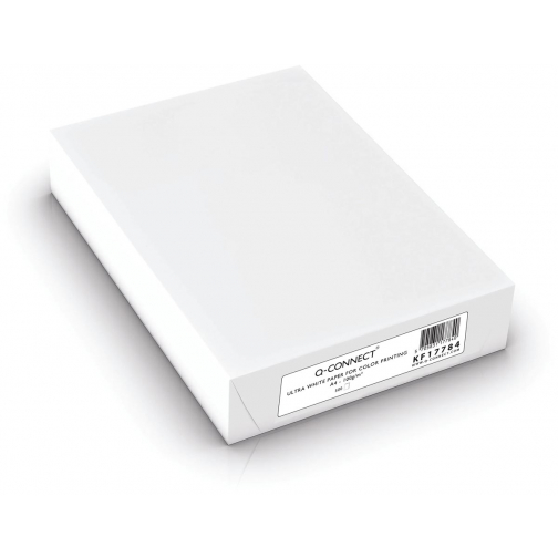 Q-CONNECT papier présentation, ultra blanc, ft A4, 100 g, paquet de 500 feuilles, blanc