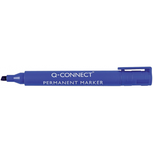 Q-CONNECT marqueur permanent, 2-5 mm, pointe biseautée, bleu