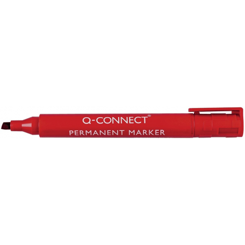 Q-CONNECT marqueur permanent, 2-5 mm, pointe biseautée, rouge