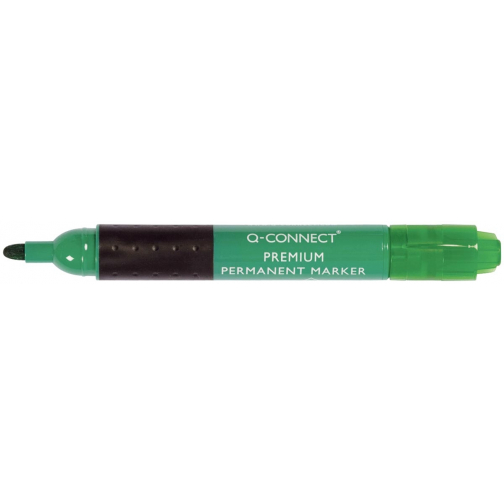 Q-CONNECT marqueur permanent premium, 3 mm, pointe ronde, vert