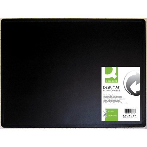 Q-CONNECT sous-main, ft 53 x 40 cm, noir