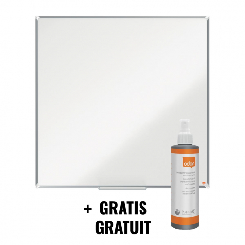 ACTION NOBO: 1 x tableau blanc magnétique 120x120 (réf.1915157) + GRATUIT 1 x nettoyant (réf.1915708)