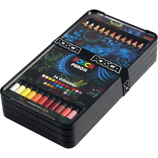 Posca Crayons de couleur, boîte de 36 pièces