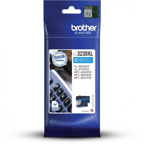 Brother cartouche d'encre, 5.000 pages, OEM LC-3239XLC, cyan