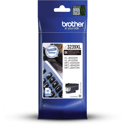Brother cartouche d'encre, 6.000 pages, OEM LC-3239XLBK, noir