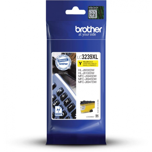 Brother cartouche d'encre, 5.000 pages, OEM LC-3239XLY, geel