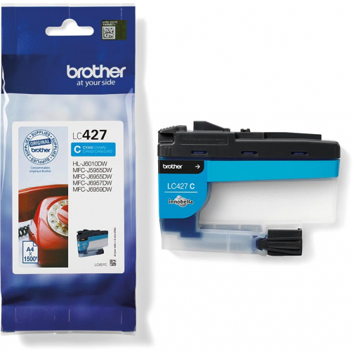 Brother cartouche d'encre, 1.500 pages, OEM LC-427C, cyan