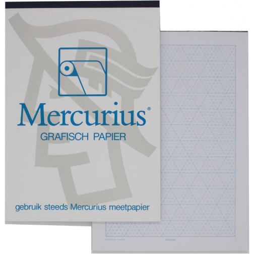 Mercurius papier graphique isométrique, 50 feuilles, ft A6