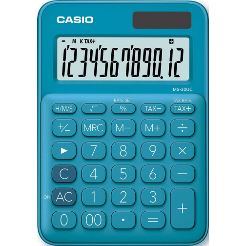 Casio calculatrice de bureau MS-20UC, bleu
