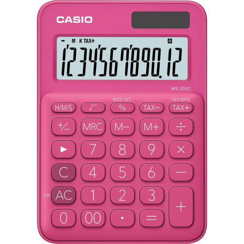 Casio calculatrice de bureau MS-20UC, rouge