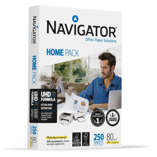Navigator Home Pack papier d'impression ft A4, 80 g, paquet de 250 feuilles