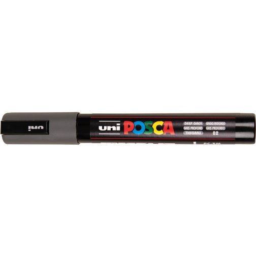Uni POSCA marqueur peinture PC-5M, 1,8 - 2,5 mm, gris profond