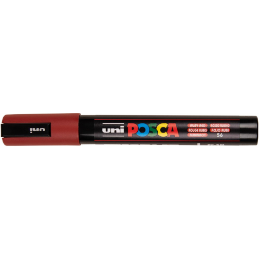 Uni POSCA marqueur peinture PC-5M, 1,8 - 2,5 mm, rouge rubis