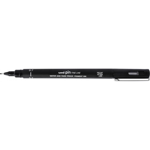 Uni Pin fineliner, pointe ronde, 0,7 mm, noir