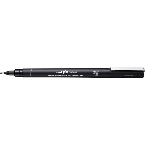 Uni Pin fineliner, pointe ronde, 1,2 mm, noir