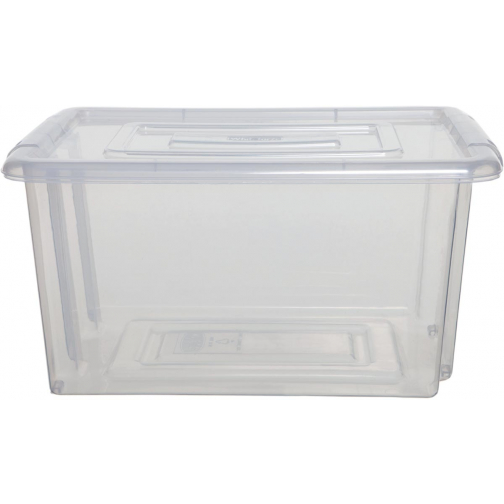 Whitefurze Stack & Store Medium boîte de rangement 32 litres sans couvercle, transparent